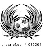 Poster, Art Print Of Gray Winged Soccer Ball