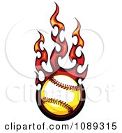 Poster, Art Print Of Fiery Baseball