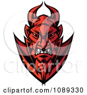 Poster, Art Print Of Mad Devil Mascot Face