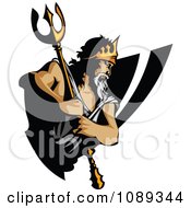 Poster, Art Print Of King Titan Holding His Trident
