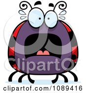 Clipart Chubby Scared Ladybug Royalty Free Vector Illustration