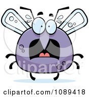 Clipart Chubby Scared Mosquito Royalty Free Vector Illustration