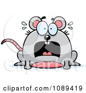 Poster, Art Print Of Chubby Scared Mouse
