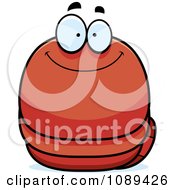 Clipart Chubby Smiling Orange Worm Royalty Free Vector Illustration