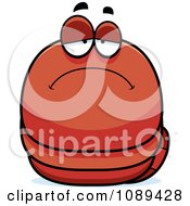 Clipart Chubby Sad Orange Worm Royalty Free Vector Illustration by Cory Thoman