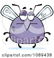 Clipart Chubby Bored Mosquito Royalty Free Vector Illustration