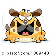 Clipart Chubby Evil Dog Royalty Free Vector Illustration