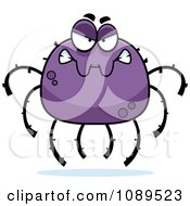 Clipart Mad Purple Spider Royalty Free Vector Illustration
