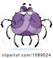 Poster, Art Print Of Sad Purple Spider