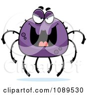 Clipart Evil Purple Spider Royalty Free Vector Illustration by Cory Thoman