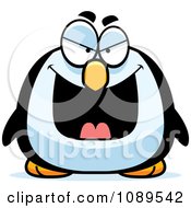 Clipart Chubby Evil Penguin Royalty Free Vector Illustration