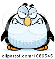 Clipart Chubby Mad Penguin Royalty Free Vector Illustration