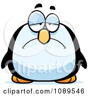 Clipart Chubby Sad Penguin Royalty Free Vector Illustration