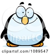 Clipart Chubby Smiling Penguin Royalty Free Vector Illustration