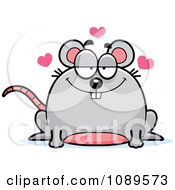 Clipart Chubby Infatuated Mouse Royalty Free Vector Illustration