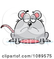 Poster, Art Print Of Chubby Sad Mouse
