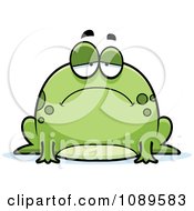 Poster, Art Print Of Chubby Sad Frog