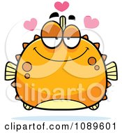 Poster, Art Print Of Chubby Infatuated Orange Blowfish
