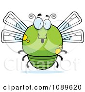 Poster, Art Print Of Chubby Surprised Green Dragonfly