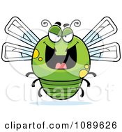 Poster, Art Print Of Chubby Evil Green Dragonfly