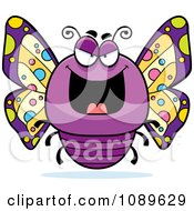 Poster, Art Print Of Chubby Evil Purple Butterfly