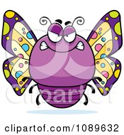 Poster, Art Print Of Chubby Mean Purple Butterfly