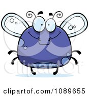 Poster, Art Print Of Chubby Happy Purple Fly
