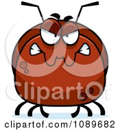 Clipart Pudgy Mad Ant Royalty Free Vector Illustration