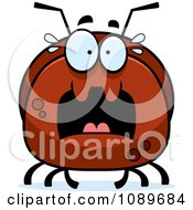 Clipart Pudgy Scared Ant Royalty Free Vector Illustration