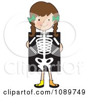 Clipart Girl Standing Behind An Xray Royalty Free Vector Illustration by Maria Bell #COLLC1089749-0034