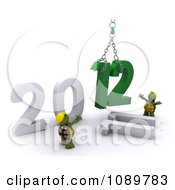 Poster, Art Print Of 3d Tortoises Replacing 2011 With New Year 2012