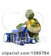 Poster, Art Print Of 3d Tortoise With Alkaline Batteries