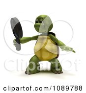Poster, Art Print Of 3d Tortoise Looking Through A Magnifying Glass