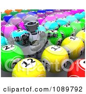 Poster, Art Print Of 3d Bingo Robot With Balls