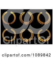 Clipart Gold Laurel Wreaths Royalty Free Vector Illustration