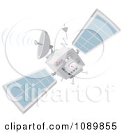 Clipart Communications Satellite Royalty Free Vector Illustration by Alex Bannykh