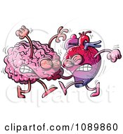 Clipart Human Heart Fighting With A Brain Royalty Free Vector Illustration by Zooco #COLLC1089860-0152