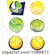 Poster, Art Print Of Tennis Ball Icons