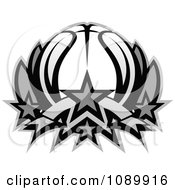 Poster, Art Print Of Grayscale Basketball Lotus