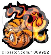 Poster, Art Print Of Tough Flaming Basketball Character