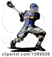 Poster, Art Print Of Lacrosse Player Swinging A Stick