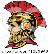 Poster, Art Print Of Roman Centurion Warrior With A Spartan Helmet