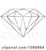Clipart Outlined Diamond Royalty Free Vector Illustration by michaeltravers #COLLC1089964-0111