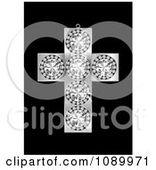 3d Diamond And Silver Cross Pendant