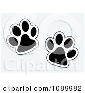 Black And White Pet Paw Prints