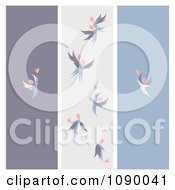 Poster, Art Print Of Purple Gray And Blue Love Angel Banners