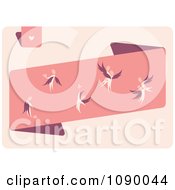 Clipart Angels With Hearts On Pink Royalty Free Vector Illustration