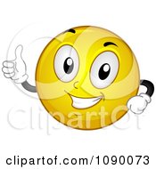 Poster, Art Print Of Smiley Emoticon Holding A Thumb Up