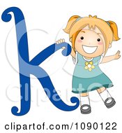 Letter K Girl Child