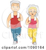 Fit Senior Couple Jogging Together